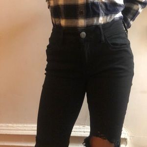 distressed black jeans used